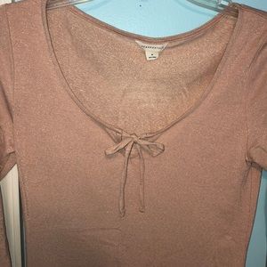 Long Sleeve Shiny Pink Shirt